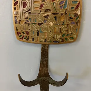 First floor chapel coat hook.