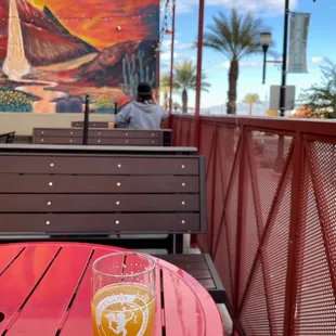 Hazy IPA on the patio