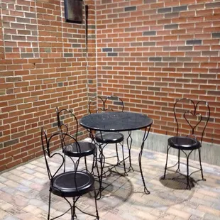 The patio.
