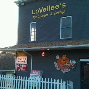 the front of the restaurant