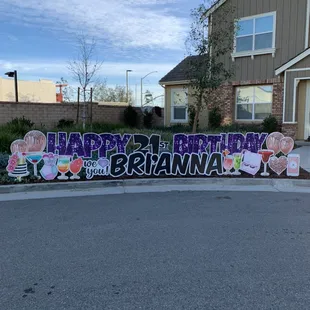 Celebrate your loved one's birthday with a Lovely Lawn Sign!