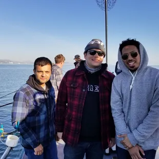 Anthony with Jordan and Ray on the Lovely Martha