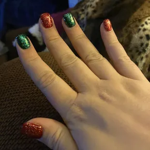 Christmas nails thanks Evelyn