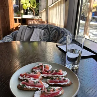 a plate of food on a table
