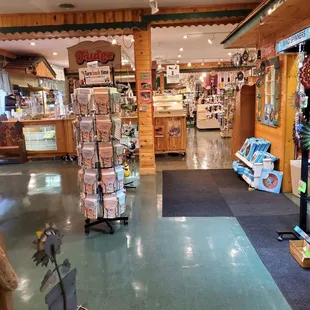 the inside of the store