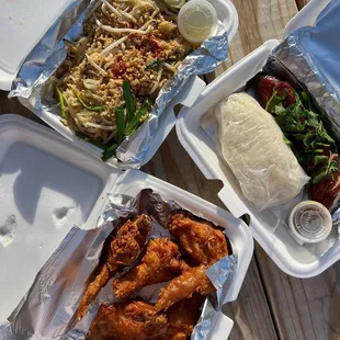 a variety of food items