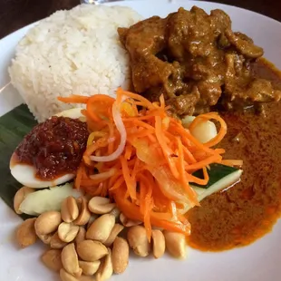 Rendang Nasi Lemak ($9)