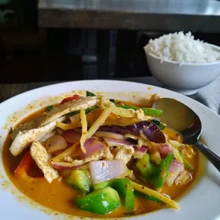 Chicken red curry