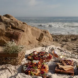 a picnic on the beach