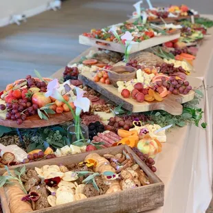 a variety of appetizers on a table