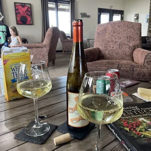 Great chilled white wine with the fam!  Hanging inside the winery today. Toasty warm outside.