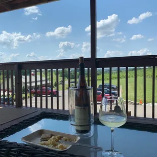 A lovely afternoon on the deck with my chick chillin' with a nice 2018 Vidal Blanc. It's perfect.