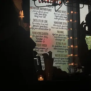 Drink menu