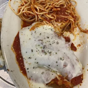 eggplant parmesan-- couldn't wait to take a bite before i took the picture!