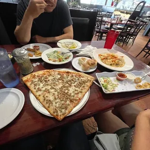 3.50$/ea Sausage Pizza Slice, Scampi Over Linguini Pasta