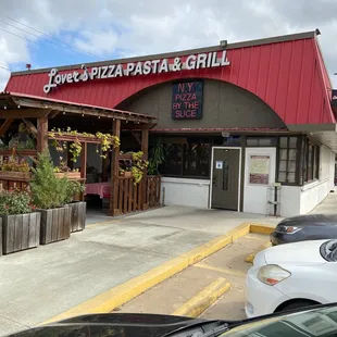 the front of the restaurant