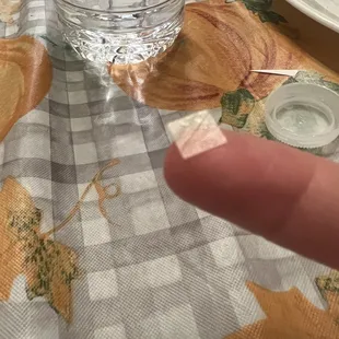 Small piece of plastic. Wonder if I swallowed any plastic!?!