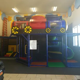 Perfect pit stop on our road trip for the little one to take a break!