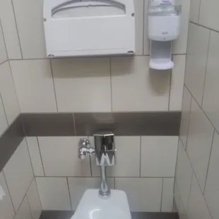 What!!?? Sanitizer in the stall! People need to still be washing their hands!