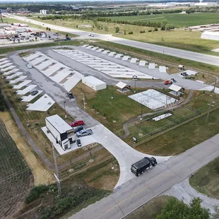 a truck parked on the side of the road