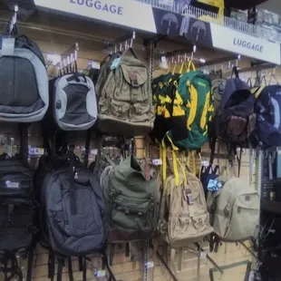 Backpacks and pillows