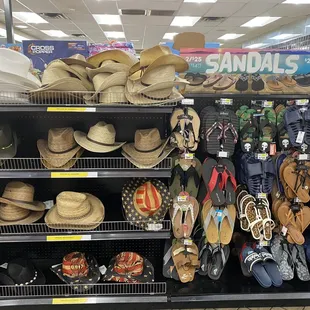 hats and summer shoes