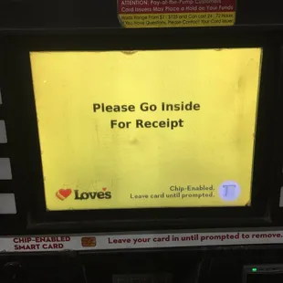 Oh- we're out of receipt paper....