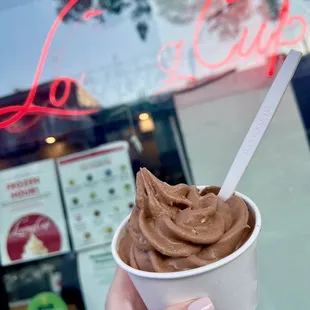 power cup | almond butter and banana