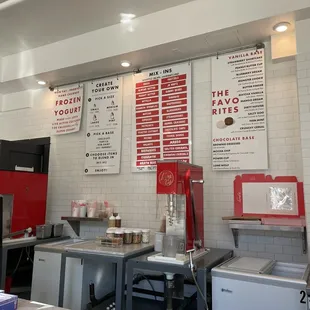 Menu and store interior