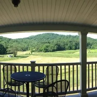 Tasting Room view of the vineyard below.