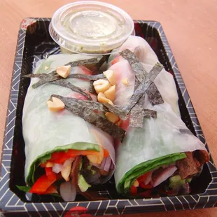 Rice Roll with Green Sauce