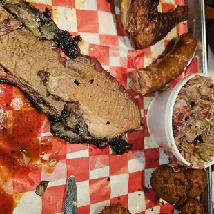 ribs, coleslaw, and coleslaw