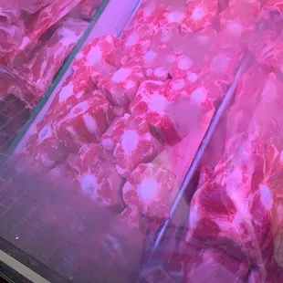 meat in a display case