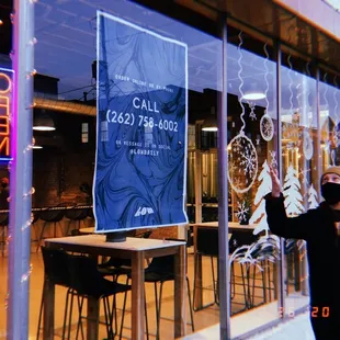 Store front. You can call in an order