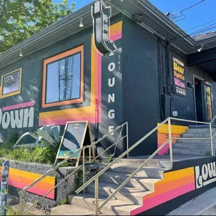 the front of the building