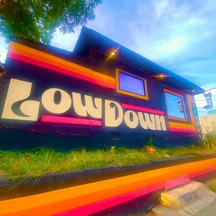 Outside from the sidewalk , east 6th