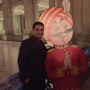 With Air India " Maharaja" at City Hall, San Francisco!