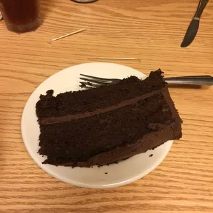 Chocolate cake, delicious.