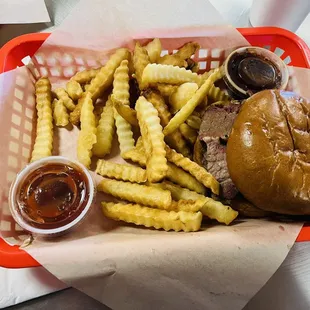Brisket Sandwich &amp; Fries