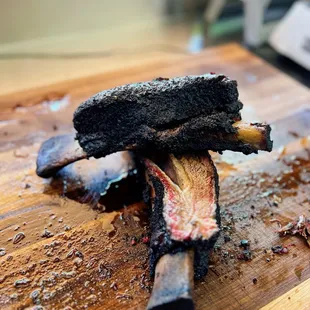 a piece of meat on a cutting board