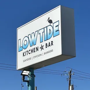 Low Tide sign!