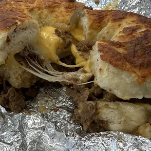 Philly with asiago cheese bagel