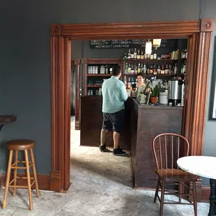 inside the cute little house-turned-bar