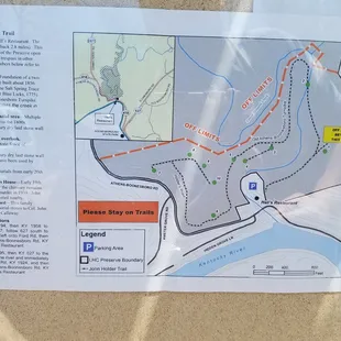 Trial map at the entrance.