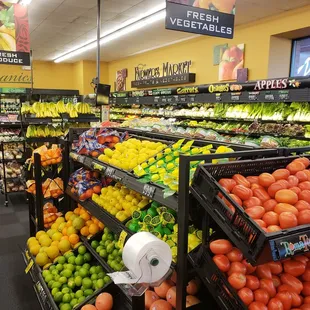 the produce section