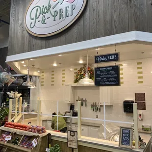 Fruit and veg cutting area