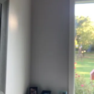 Wall that was touched up.