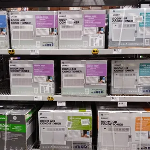 They only sell GE brand window airs. Our bedroom GE  air broke after 2 summers. Guess we will go somewhere else.