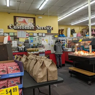 Customer service area