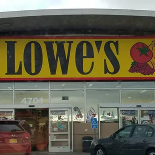 Front of store